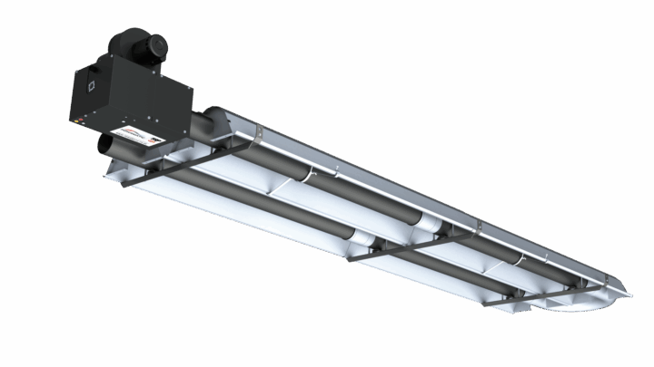 Radiant Powermatic gas fired heating tubes