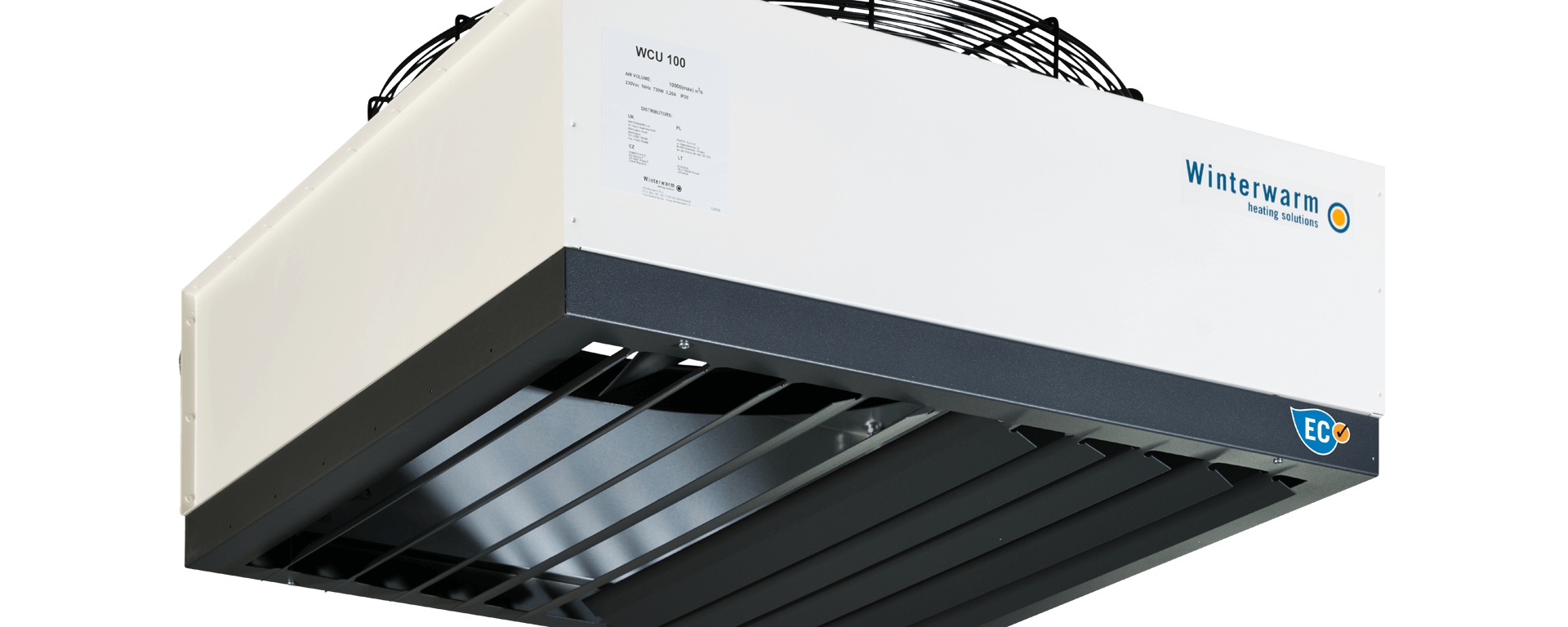 Winterwarm destratification air heating unit